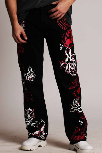 ‘JAPANESE KOI FISH' VALKYRE JEANS